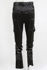 画像3: NieR Clothing / ベルト付きパンツ F 黒 H-26-06-06-1012-PU-PA-AK-ZH (3)