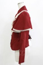 画像2: Innocent World / つる薔薇レースケープ付きショートコート M ボルドー/生成 H-26-06-07-035-IW-CO-NS-ZH (2)