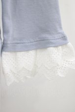 画像3: Jane Marple / High-gauge fraise pleats lace collar pullover M ブルーグレー H-26-06-07-1011-JM-TO-AK-ZH (3)