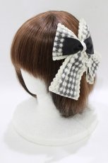 画像1: m petit by misako / リボンバレッタ  ブラック H-26-06-07-068-LO-AC-NS-ZH (1)