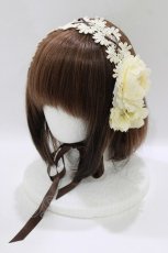 画像1: Innocent World / ラナンキュラスの乙女ヘッドドレス  ショコラ H-26-06-07-073-IW-AC-NS-ZH (1)