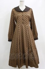 画像1: m petit by misako / AOKドットフロッキーワンピース M ブラウン H-26-06-07-022-LO-OP-NS-ZH (1)