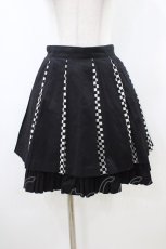 画像1: PEACE NOW / チェック切替プリーツスカート M 黒 H-26-06-08-1030-PU-SK-AK-ZH (1)