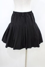 画像2: LISTEN FLAVOR / 異素材切替プリーツスカート  黒 H-26-06-08-1034-PU-SK-AK-ZH (2)