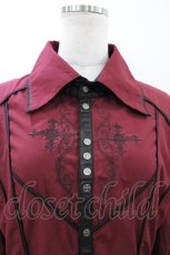 画像3: Ozz Croce / クロス刺繍シャツ  赤 H-26-06-08-1045-OO-BL-AK-ZH (3)