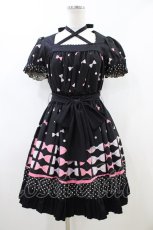 画像1: PEACE NOW / マルチリボンドットワンピース  黒 H-26-06-08-1014-PU-OP-KB-ZH (1)