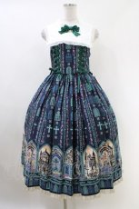 画像1: metamorphose / 薔薇の聖堂 シスター風ミディアムジャンパースカート サイズ1 ホーリーグリーン H-26-06-09-047-ME-OP-NS-ZH (1)