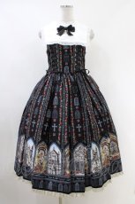 画像1: metamorphose / 薔薇の聖堂 シスター風ミディアムジャンパースカート サイズ1 ランプブラック H-26-06-09-048-ME-OP-NS-ZH (1)