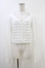 画像1: Rose Muse / UV cut shirring knit cardigan Free 白 H-26-06-09-058-LO-TO-NS-ZH (1)