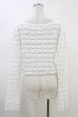 画像2: Rose Muse / UV cut shirring knit cardigan Free 白 H-26-06-09-058-LO-TO-NS-ZH (2)