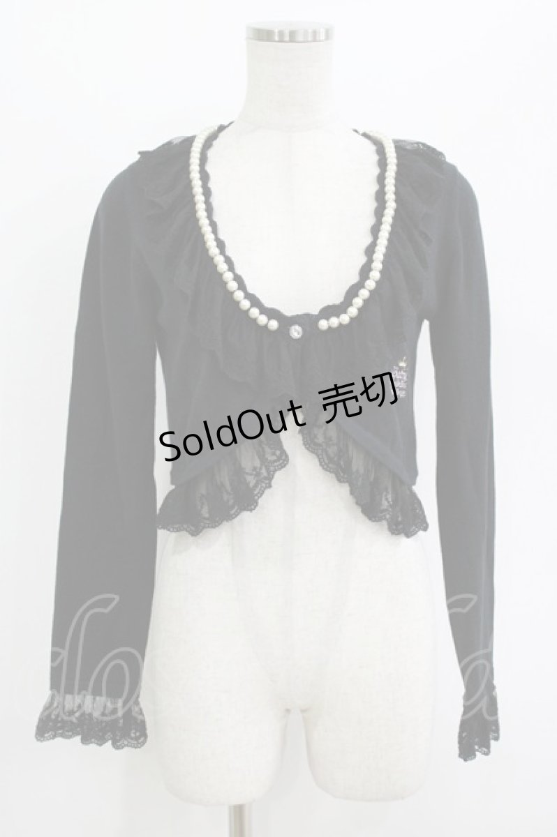 画像1: BABY,THE STARS SHINE BRIGHT / パールレースボレロ Free ブラック H-26-06-09-1030-BA-TO-NS-ZH (1)