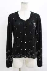 画像1: axes femme / ペガサスｘドット刺繍カーデ M ブラック H-26-06-09-1034-AX-BL-NS-ZH (1)