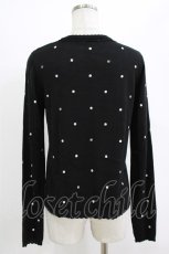 画像3: axes femme / ペガサスｘドット刺繍カーデ M ブラック H-26-06-09-1034-AX-BL-NS-ZH (3)