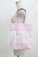 画像1: BABY,THE STARS SHINE BRIGHT / くみゃちゃんは小さな小さなお菓子職人柄 トートBag  ピンク H-26-06-09-1036-BA-BG-NS-ZH (1)