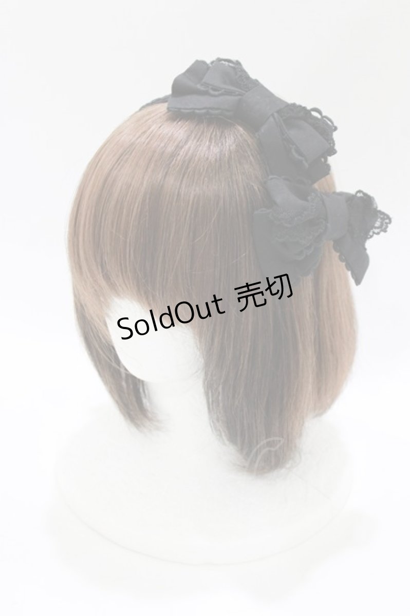 画像1: Angelic Pretty / プチツインリボンカチューシャ  ブラック H-26-06-09-1068-AP-AC-NS-ZH (1)