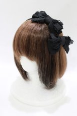画像1: Angelic Pretty / プチツインリボンカチューシャ  ブラック H-26-06-09-1068-AP-AC-NS-ZH (1)