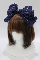画像1: BABY,THE STARS SHINE BRIGHT / Clockwork tea party柄リボンカチューシャ  ブルーマロウティー H-26-06-09-1070-BA-AC-NS-ZH (1)