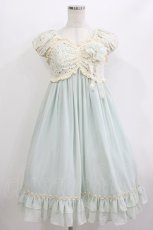 画像1: Victorian maiden / レースシフォンドールドレス Free ミント/アイボリー H-26-06-09-1006-CL-OP-NS-ZH (1)