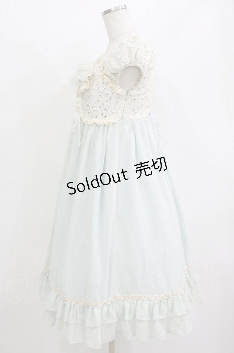 画像2: Victorian maiden / レースシフォンドールドレス Free ミント/アイボリー H-26-06-09-1006-CL-OP-NS-ZH (2)