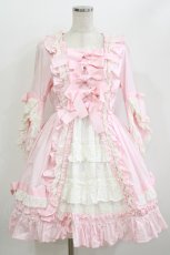 画像1: BABY,THE STARS SHINE BRIGHT / ローヴ・ア・ラ・フランセーズ+ヘッドドレスセット M ピンク H-26-06-09-1002-BA-OP-NS-ZH (1)