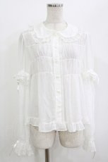 画像1: BABY,THE STARS SHINE BRIGHT / 袖取り外しシフォンベビードールブラウス Free 白 H-26-06-09-1022-BA-BL-NS-ZH (1)