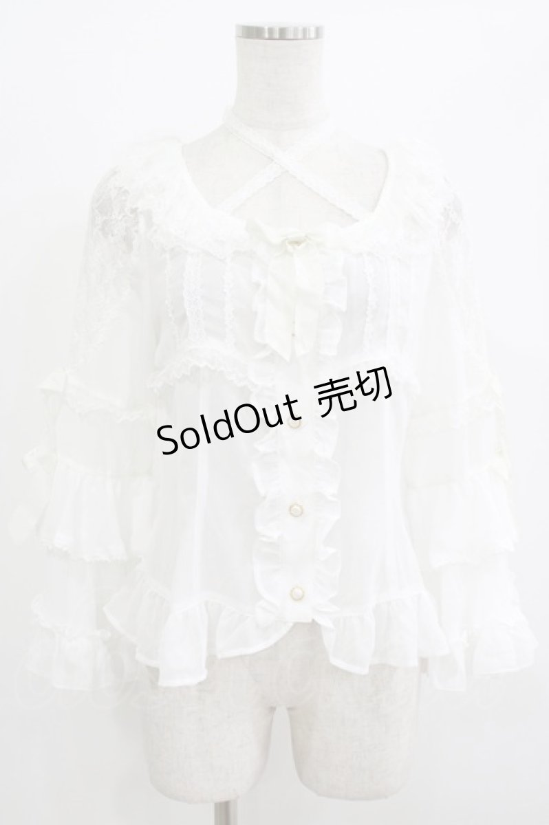 画像1: BABY,THE STARS SHINE BRIGHT / メルヴェイユーズなBoudoir〜永遠に続くLadyな時間〜プリンセスドレスブラウス Free 白 H-26-06-09-1025-BA-BL-NS-ZH (1)