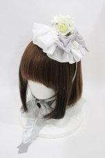 画像1: ALICE and the PIRATES / ギャザーシフォンヘッドドレス  シルバー H-26-06-09-011-PA-AC-NS-ZH (1)