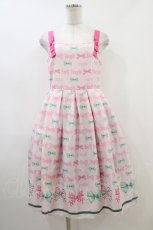 画像1: Emily Temple cute / トリプルRIBBONキャミソールワンピース M ピンク H-26-06-10-031-ET-OP-AK-ZH (1)