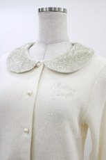 画像3: Shirley Temple / ラメカラーロゴ刺繍カーディガン 160 アイボリー H-26-06-10-044-ET-TO-AK-ZH (3)