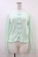 画像1: Shirley Temple / フリルニットカーディガン 160 ミント H-26-06-10-047-ET-TO-AK-ZH (1)