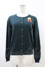 画像1: Emily Temple cute / いちご刺繍ニットカーディガン  グリーン H-26-06-10-050-ET-TO-AK-ZH (1)
