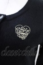 画像3: Emily Temple cute / ロゴ刺繍ニットカーディガン M ブラック H-26-06-10-053-ET-TO-AK-ZH (3)