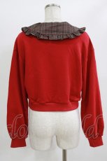 画像2: Emily Temple cute / Alphabet Bears衿付きスウェット M レッド H-26-06-10-1010-ET-TO-AK-ZH (2)