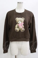 画像1: Emily Temple cute / レース付きプリントスウェット M ブラウン H-26-06-10-1013-ET-TO-AK-ZH (1)