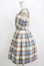 画像2: MILK / TARTAN ジャンパースカート  ブルー H-26-06-10-1002-ML-OP-AK-ZH (2)