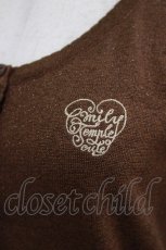 画像3: Emily Temple cute / ハートロゴ刺繍ラメニットカーディガン  ブラウン H-26-06-10-1017-ET-TO-AK-ZH (3)