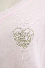 画像3: Emily Temple cute / ロゴ刺繍ニットカーディガン  ピンク H-26-06-10-1019-ET-TO-AK-ZH (3)
