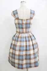 画像3: MILK / TARTAN ジャンパースカート  ブルー H-26-06-10-1002-ML-OP-AK-ZH (3)