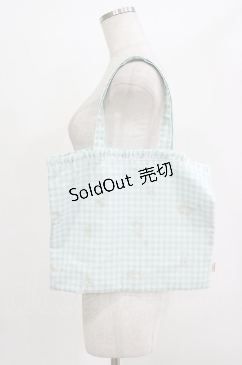 画像1: Emily Temple cute / とんすけとミス・バニー/Happy Springリバーシブルバッグ  ミント H-26-06-10-1022-ET-BG-AK-ZH (1)