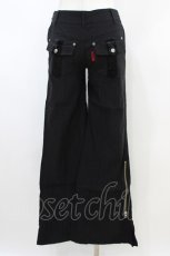 画像2: Ozz On / レースアップストレッチパンツ  黒 H-26-06-10-013-OO-PA-AK-ZH (2)