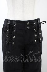 画像3: Ozz On / レースアップストレッチパンツ  黒 H-26-06-10-013-OO-PA-AK-ZH (3)