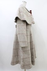 画像3: Emily Temple cute / ケープ付きノエルコート M ブラウンチェック H-26-06-10-014-ET-CO-AK-ZH (3)