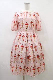 Emily Temple cute / BerryCherry Parfaitワンピース M ピンク H-26-06