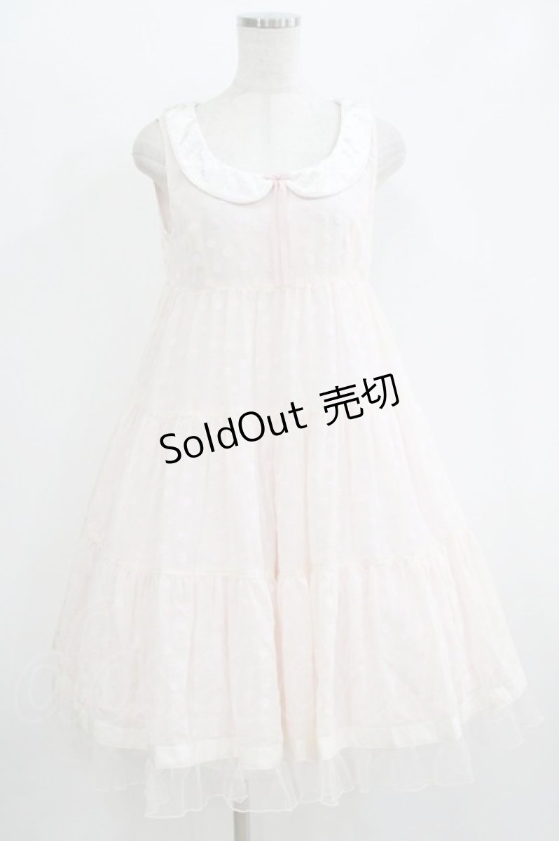 画像1: Emily Temple cute / 水玉フロッキーティアードワンピース M ピンク H-26-06-11-001-ET-OP-NS-ZH (1)