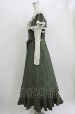 画像2: Innocent World / レーシーエンパイアドレス M グリーン×生成 H-26-06-11-026-IW-OP-NS-ZH (2)