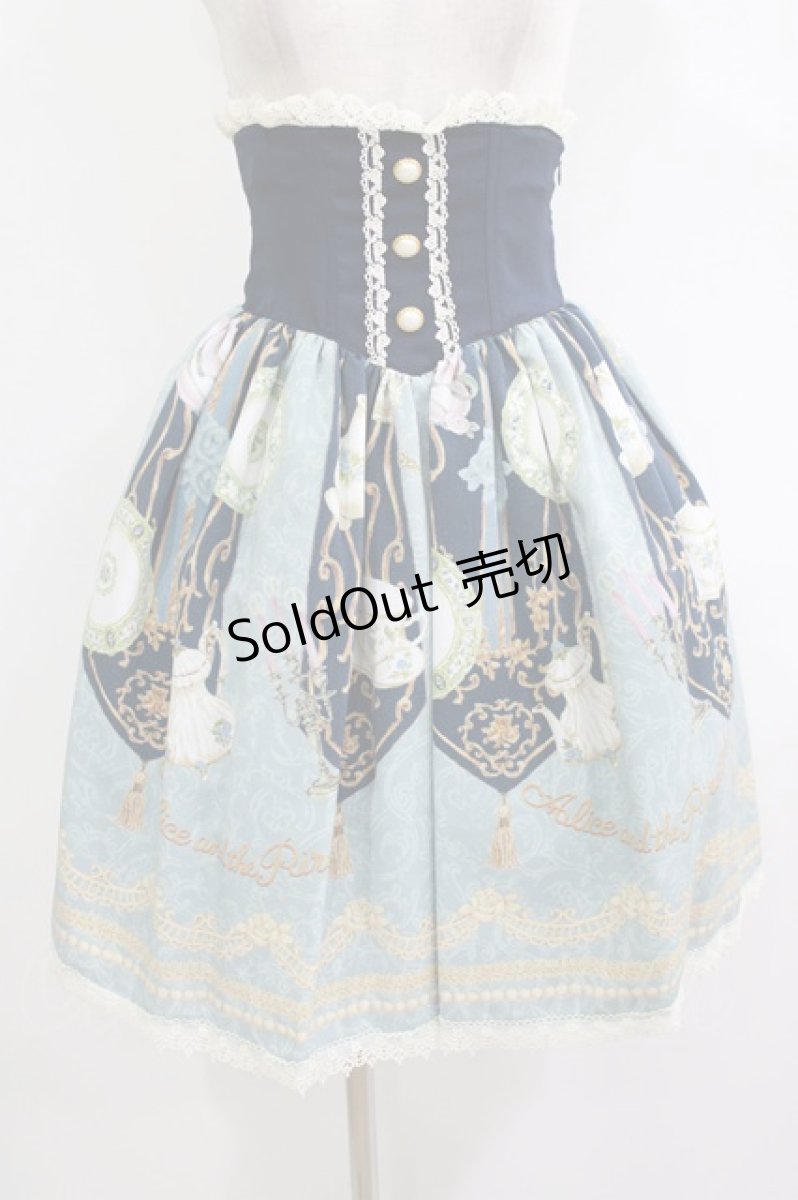 画像1: ALICE and the PIRATES / Tea time nostalgia柄スカート Free ネイビー H-26-06-11-032-PA-SK-NS-ZH (1)