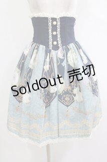 ALICE and the PIRATES / Tea time nostalgia柄スカート Free ネイビー