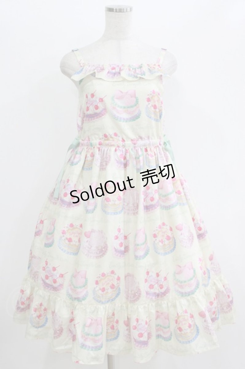 画像1: Emily Temple cute / Decoration CAKEキャミソールワンピース M cream H-26-06-11-004-ET-OP-NS-ZH (1)