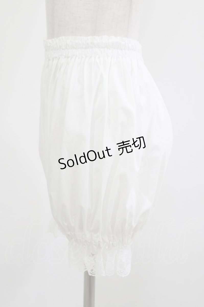 画像2: metamorphose / ブルマ（広幅ラッセル） Free 白 H-26-06-11-035-ME-PA-NS-ZH (2)