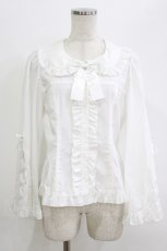 画像1: metamorphose / Dress upフレアスリーブブラウス サイズ1 白 H-26-06-11-038-ME-BL-NS-ZH (1)